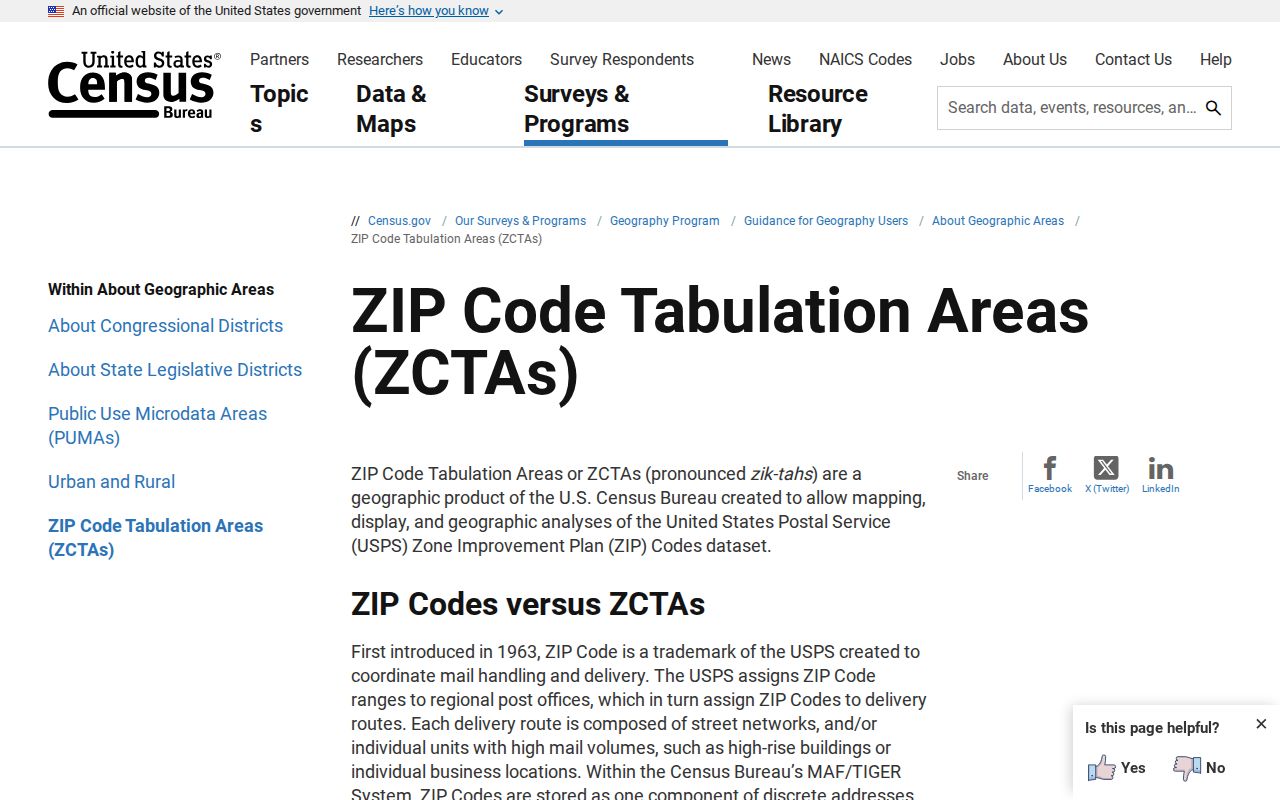 West New York ZIP code directory Census ZCTA guidance